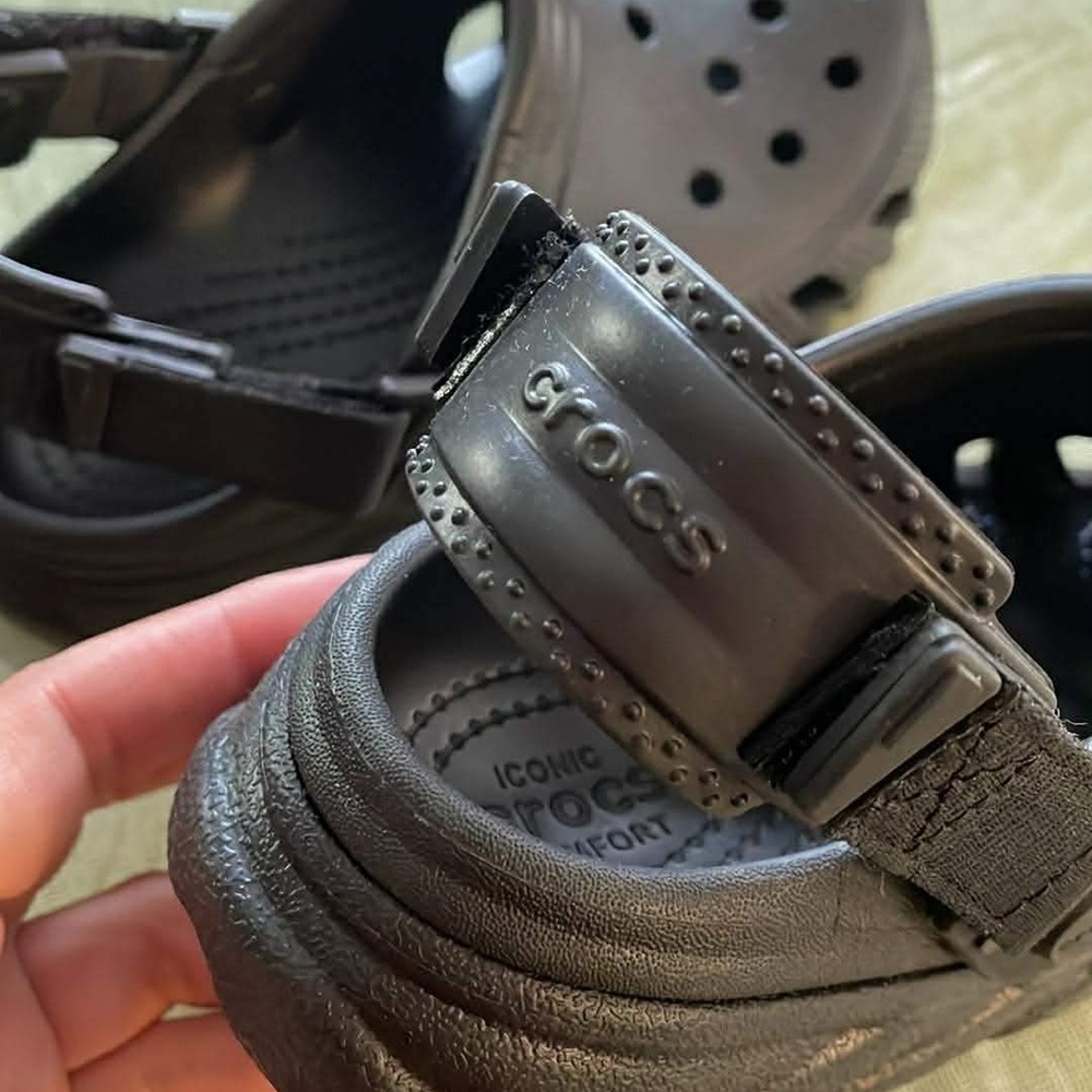 CROCS Black Adjustable Clogs